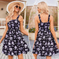 ⏰Heißer Verkauf 49% Rabatt💃Sommerkleider für Damen, lässiges Sommerkleid mit quadratischem Ausschnitt und Blumenmuster und Taschen