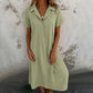 Einfarbiges Kurzarmkleid für Damen