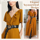 Asymmetrisches Kleid mit V-Ausschnitt und Rüschen für Damen