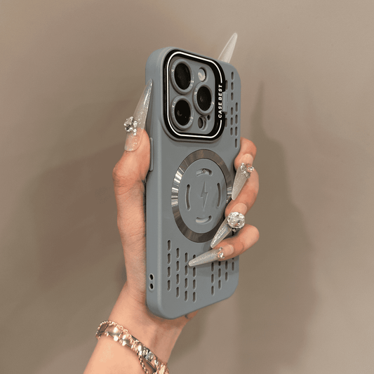 Weiche Silikon-Sicherheitsschutzhülle mit blitzschneller magnetischer Ladehülle für das iPhone