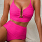 💥Strand-Hit✨Damen Push-Up Bikini mit hoher Taille