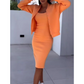 Spaghetti-Träger Bodycon Kleid & Jacke Set