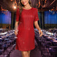 Damenmode Elegantes Paillettenkleid