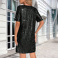 Damenmode Elegantes Paillettenkleid