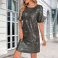 Damenmode Elegantes Paillettenkleid