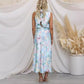 Love In The Garden Maxikleid mit Blumenmuster, Neckholder und elastischer Taille