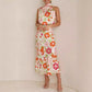Love In The Garden Maxikleid mit Blumenmuster, Neckholder und elastischer Taille