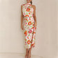 Love In The Garden Maxikleid mit Blumenmuster, Neckholder und elastischer Taille