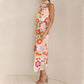 Love In The Garden Maxikleid mit Blumenmuster, Neckholder und elastischer Taille