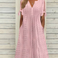 👗 50% RABATT! ⏰ Elegantes V-Ausschnitt-Kleid mit dezenten Cut-Outs für Damen – Figurumschmeichelnd, luftig & perfekt für Sommerpartys und besondere Anlässe 💃