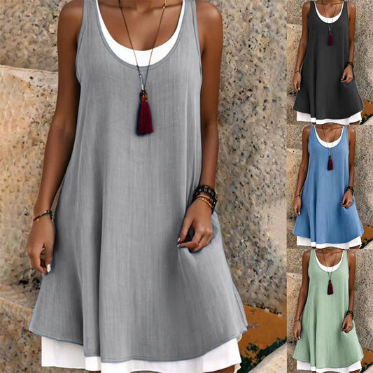 🔥Letzter Tag! 49% Rabatt👗Neu! Sommerliches Layering-Kleid ohne Träger - 🔥