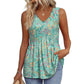 💜LETZTER TAG ANGEBOT - 49% RABATT💜Bedrucktes, fließendes, ärmelloses Tanktop mit V-Ausschnitt und Schößchen für Damen