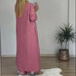 2-teiliges Set aus asymmetrischem Oberteil und bedruckter Hose für Damen