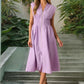 Elegantes Maxikleid mit V-Ausschnitt und Schlitz für Damen👗