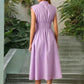 Elegantes Maxikleid mit V-Ausschnitt und Schlitz für Damen👗