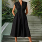 Elegantes Maxikleid mit V-Ausschnitt und Schlitz für Damen👗
