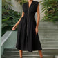 Elegantes Maxikleid mit V-Ausschnitt und Schlitz für Damen👗