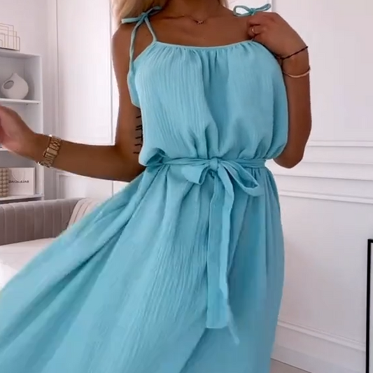 💕Was soll ich morgen anziehen?💕Einfarbiges, locker sitzendes Damenkleid