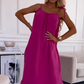 💕Was soll ich morgen anziehen?💕Einfarbiges, locker sitzendes Damenkleid