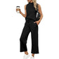 🌸Neu eingetroffen 50 % RABATT💖 Lässiges ärmelloses Damen-Set mit Oberteil und Hose mit weitem Bein, 2-teilig