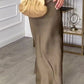 Elegantes Damen-Set mit Weste und Maxirock mit V-Ausschnitt