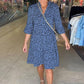 🎉 Sommerschlussverkauf 55 % Rabatt 🛍️ Trendiges, locker sitzendes Kleid mit V-Ausschnitt und Leopardenmuster für Damen