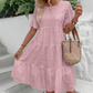 🌸Damenkleid mit Rundhalsausschnitt und Blumenmuster