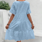 🌸Damenkleid mit Rundhalsausschnitt und Blumenmuster