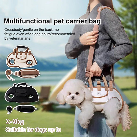 🐶Heißer Verkauf🎒 Tragbare, atmungsaktive 2-in-1-Haustiertragetasche – Tragetuch + Rucksack | Überall und jederzeit!