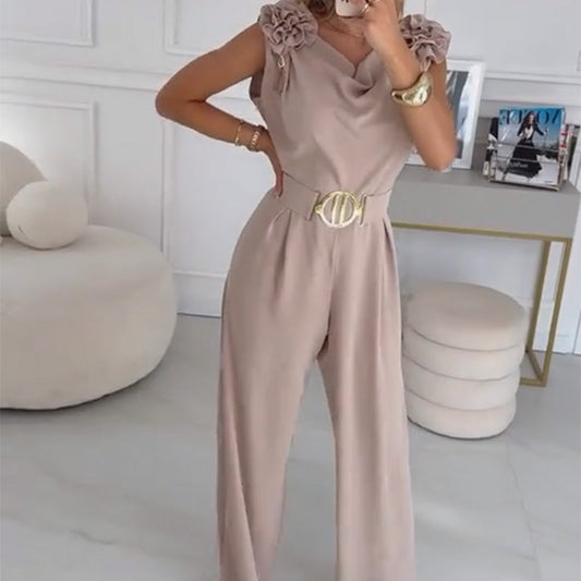 ✨Ärmelloser Jumpsuit für Frauen mit Blumenverzierung