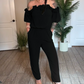🌸Schulterfreier Rüschen-Jumpsuit | Entspannt und raffiniert auf Knopfdruck✨