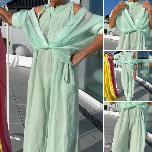 🍃Neckholder-Jumpsuit mit weitem Bein