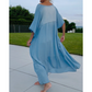 Lässiges, lockeres Maxikleid mit V-Ausschnitt für Damen