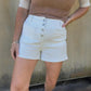 ✨Weiße High-Waist-Jeansshorts für Damen mit mehreren Knopfreihen