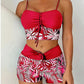 🏖️2025 Neues Design👙✨Damen bedrucktes zweiteiliges Badeanzug-Set