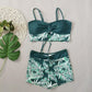 🏖️2025 Neues Design👙✨Damen bedrucktes zweiteiliges Badeanzug-Set