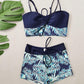 🏖️2025 Neues Design👙✨Damen bedrucktes zweiteiliges Badeanzug-Set
