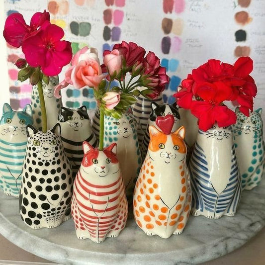 💝Heißer Verkauf 49% RABATT💝Gepunktete Katzenvase🐱💐