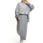 2-teiliges Set aus Rundhals-Sweatshirt und Rock für Damen