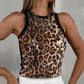 Slim Fit Tanktop mit Pailletten und Rundhalsausschnitt