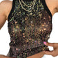 Slim Fit Tanktop mit Pailletten und Rundhalsausschnitt