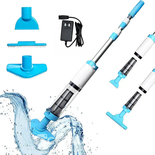 ✨3-in-1 Kabelloser Poolstaubsauger – Leicht, leise & effizient für kristallklares Wasser ✨