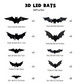 🦇Halloween 3D-beleuchtete Fledermäuse