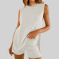 💃 Sommermode, 49% Rabatt – Zweiteiliges Damen-Set: Stricktop und Shorts 🏖️