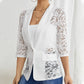 Eleganter Damenblazer mit transparenten Spitzendetails