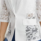 Eleganter Damenblazer mit transparenten Spitzendetails