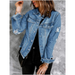 🔥Einzigartige Jeansjacken mit offenem Saum und langen Ärmeln für Damen