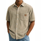 👔GRÖSSE: M-4XL🌟️Kurzarm-Button-Down-Hemden mit Vintage-Revers für Herren