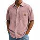 👔GRÖSSE: M-4XL🌟️Kurzarm-Button-Down-Hemden mit Vintage-Revers für Herren