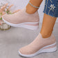 Damen-Sneakers mit Strass-Mesh und Keilabsatz